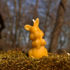 Свічка з бджолиного воску зайчик