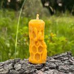 Свічка з бджолиного воску "Соти"