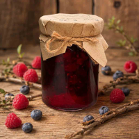 Варення малина з лохиною