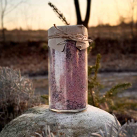 Сіль для ванни з пудрою пелюсток троянд і лавандою