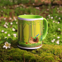 Керамическая чашка с авторским рисунком