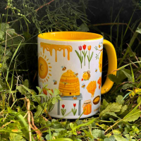 Керамическая чашка с авторским рисунком