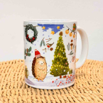 Керамическая чашка с авторским рисунком