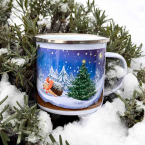 Металеве горнятко Зимовий ліс