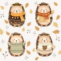 Листівка осінній Їжак